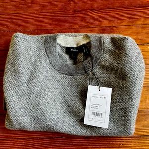 Brand New Theory Mens Cashmere Boland Crew Sweater Grey L